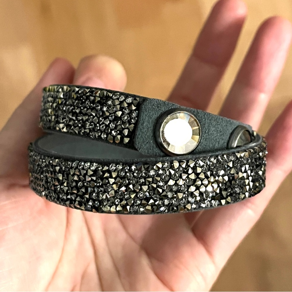 Wrap bracelet with real Swarovski crystals